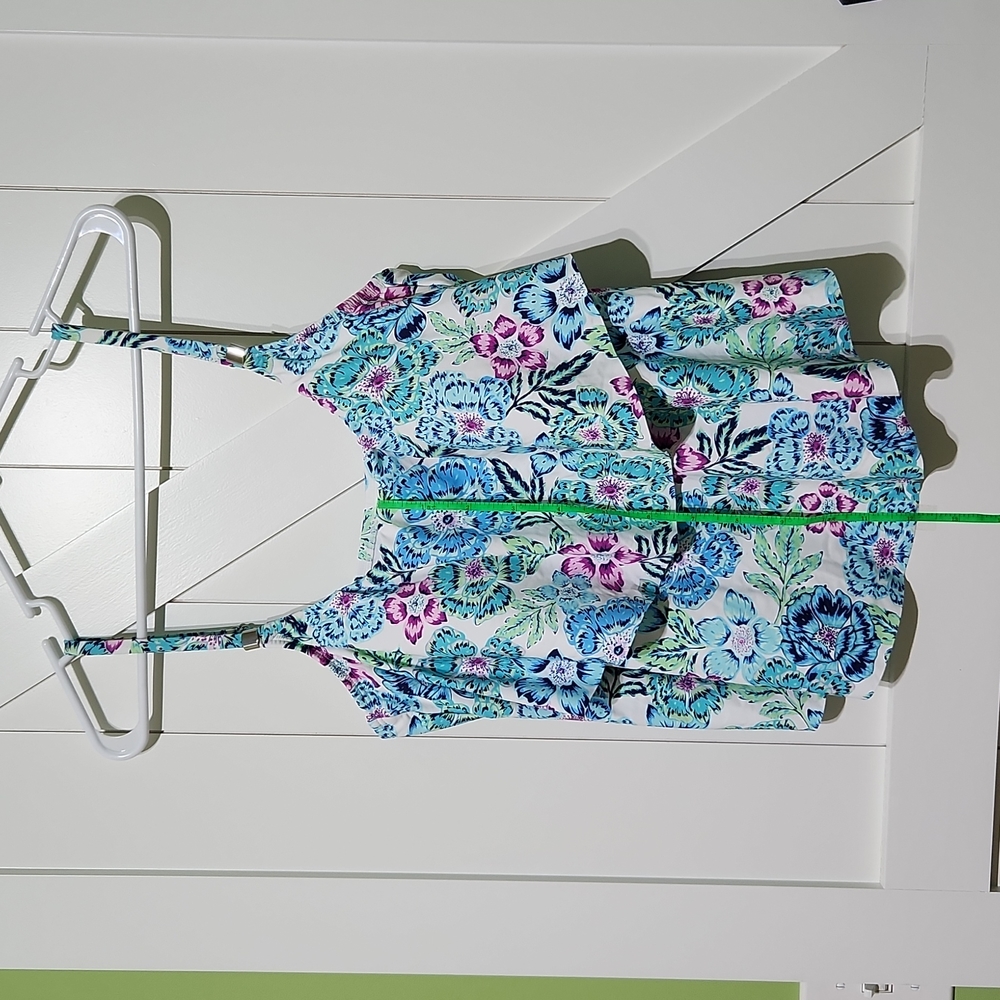 24th and Ocean floral swimsuit top